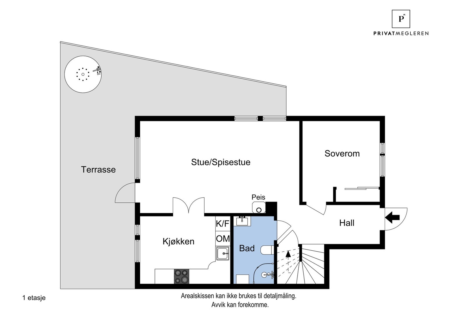 Plantegning 1. etasje Galleribilde