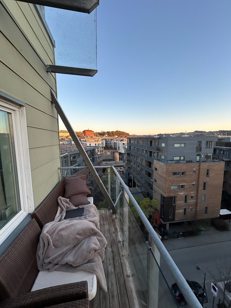 Utsikt fra balkongen Galleribilde