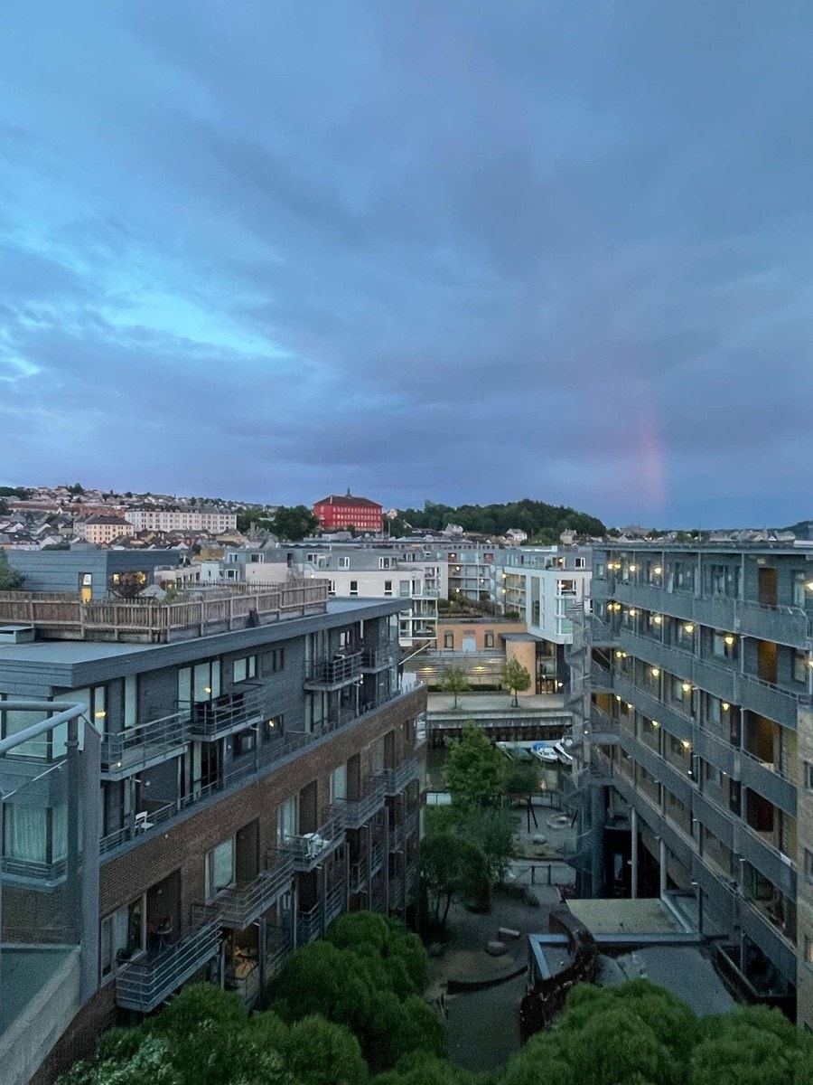 Utsikt fra balkongen Galleribilde