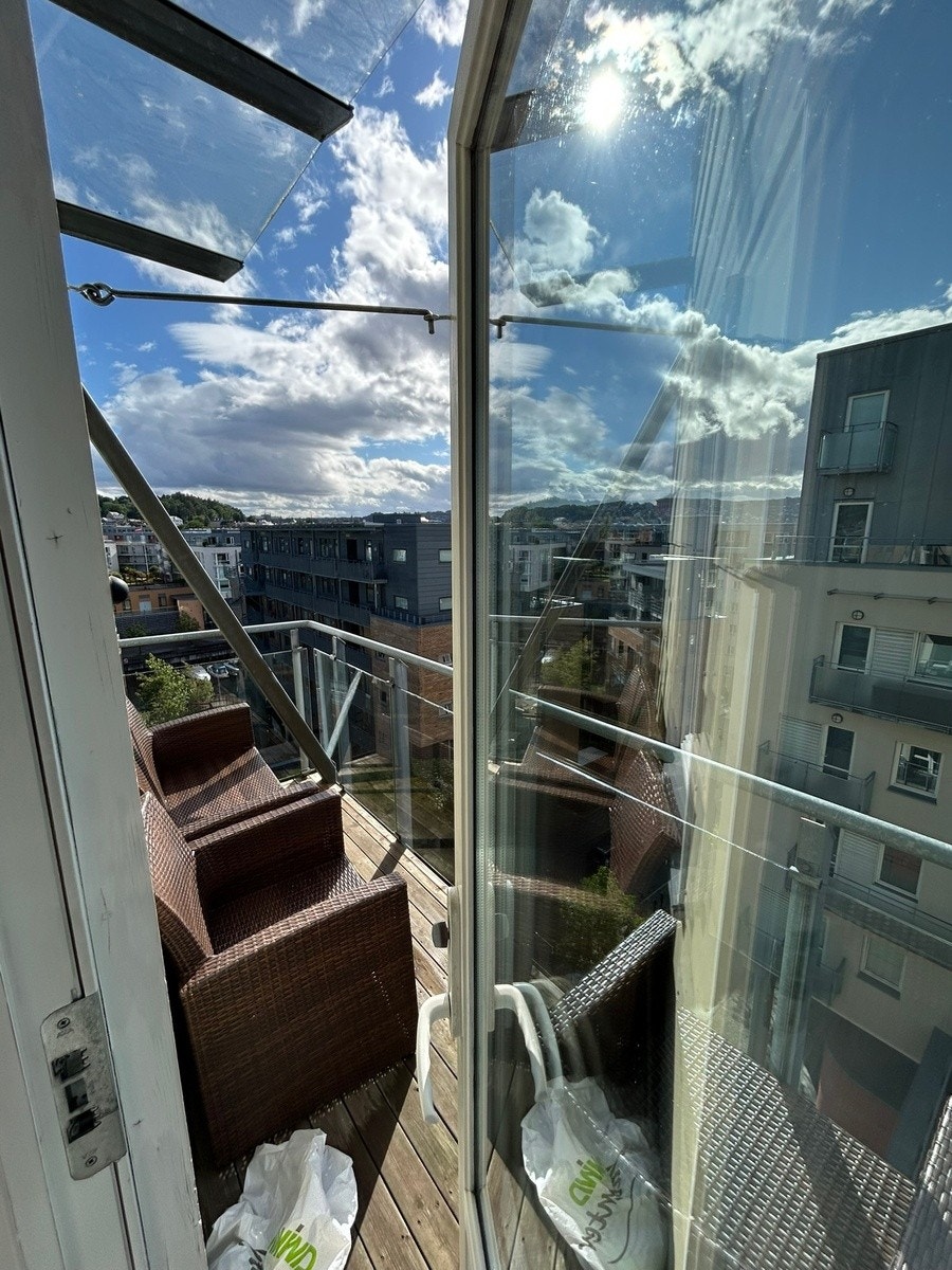 Utsikt fra balkongen Galleribilde