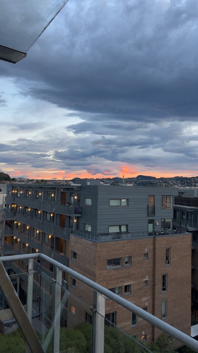 Utsikt fra balkongen Galleribilde