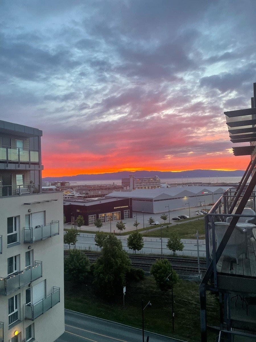 Utsikt fra balkongen Galleribilde