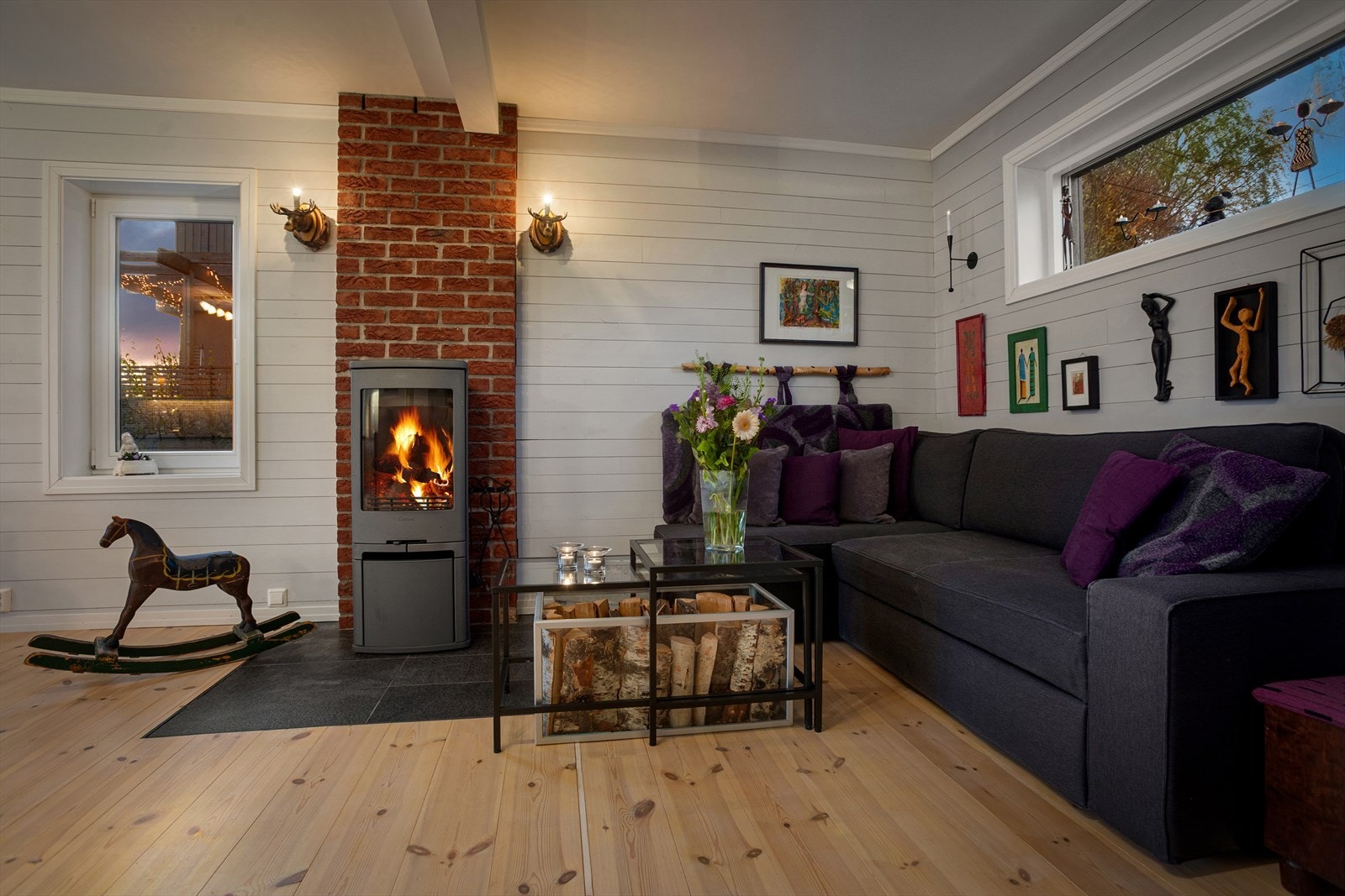 Den store stuen har mange bruks- og innredningsmuligheter. Galleribilde
