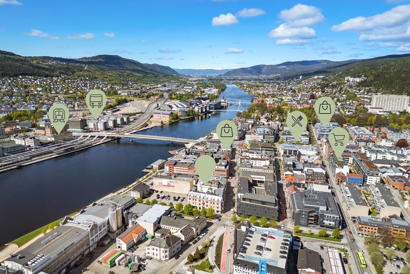 Med en svært sentral beliggenhet er det gangavstand til alt Drammen sentrum har å by på.
Foto: Haiman Askari Galleribilde