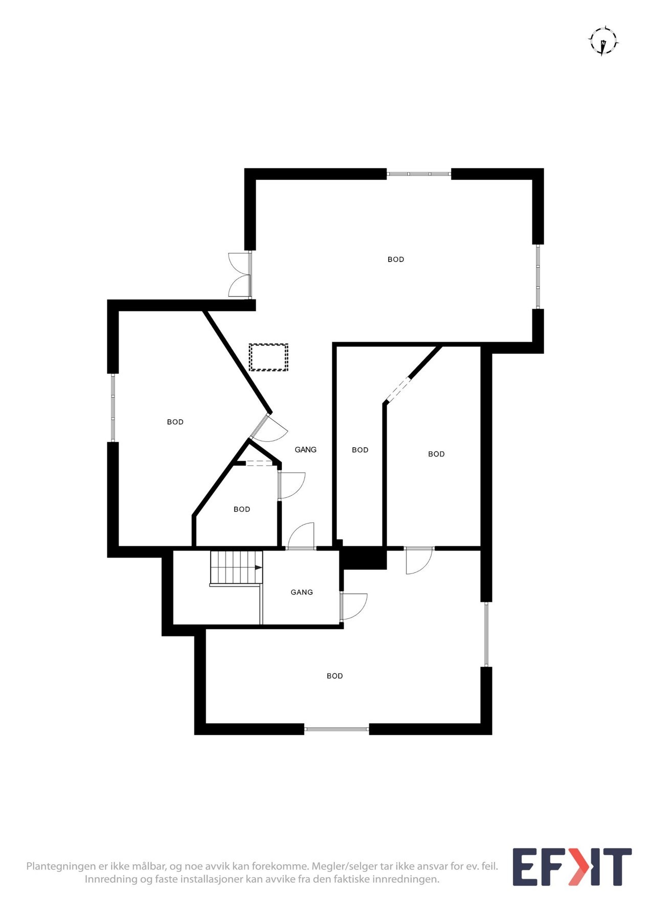 2D Plantegning - Loft. Galleribilde