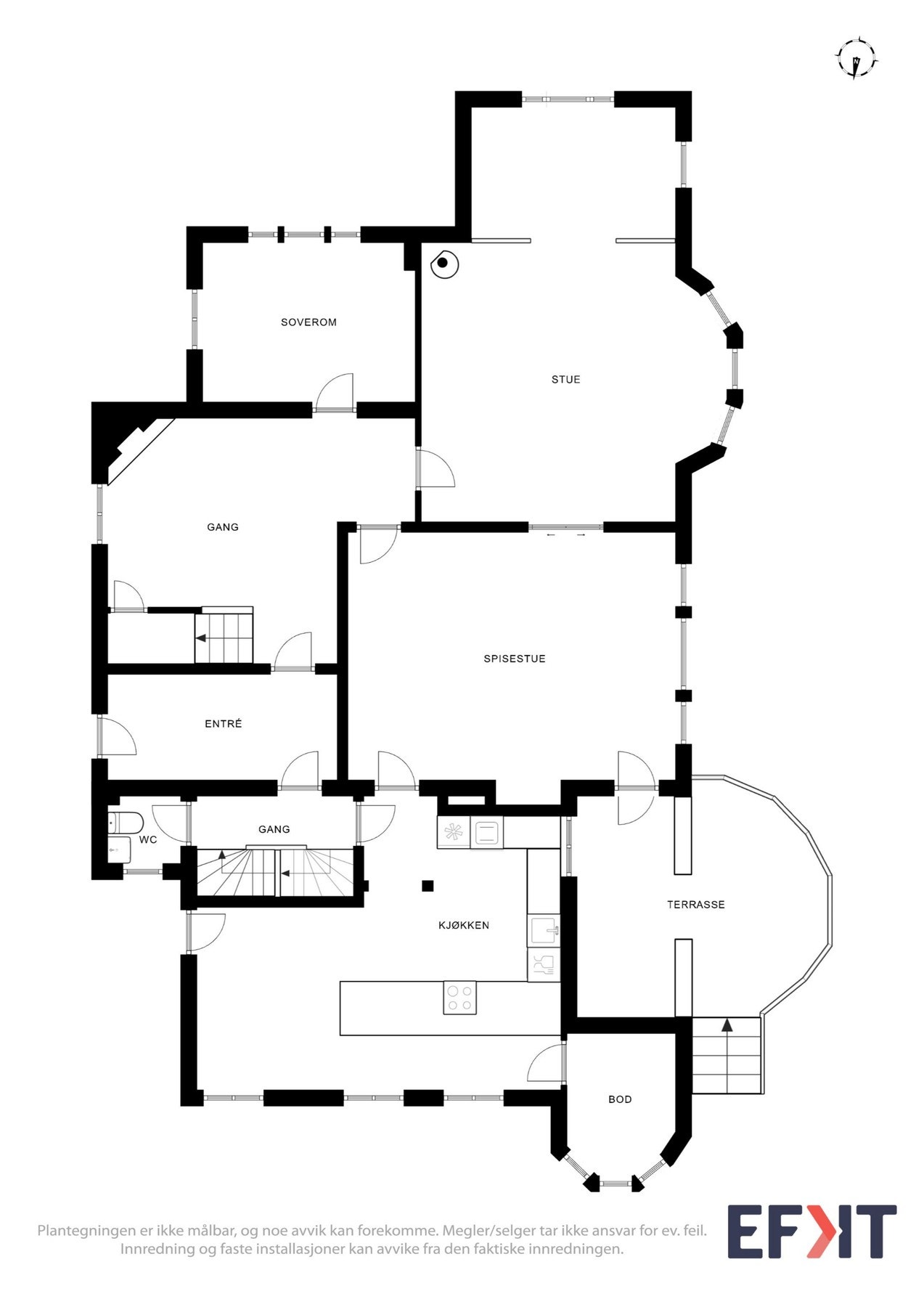 2D Plantegning - Underetasje. Galleribilde