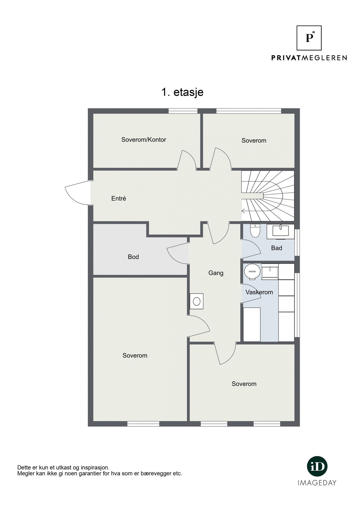 Planskisse 1. etasje Galleribilde