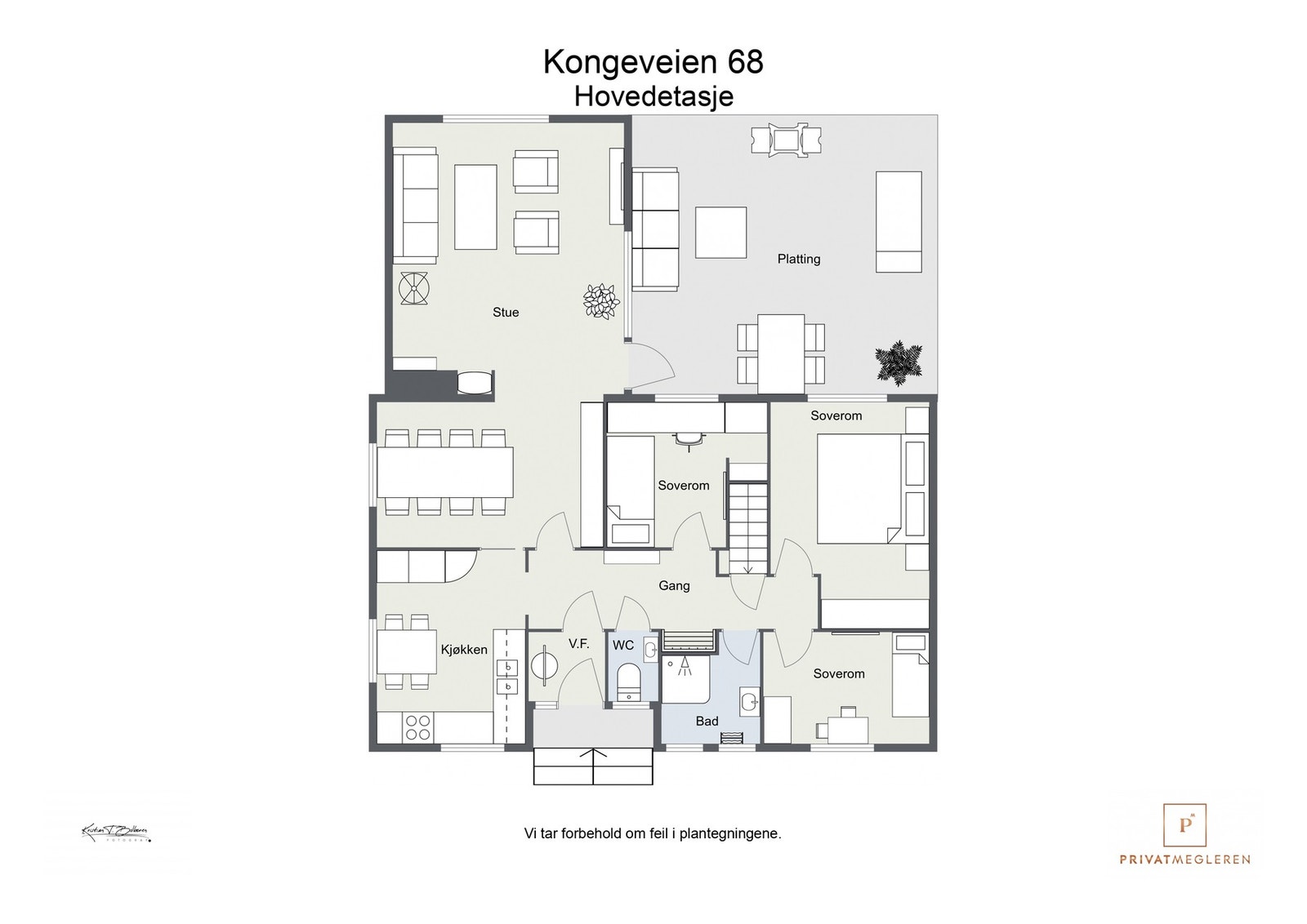 Plantegning hovedetasje Galleribilde