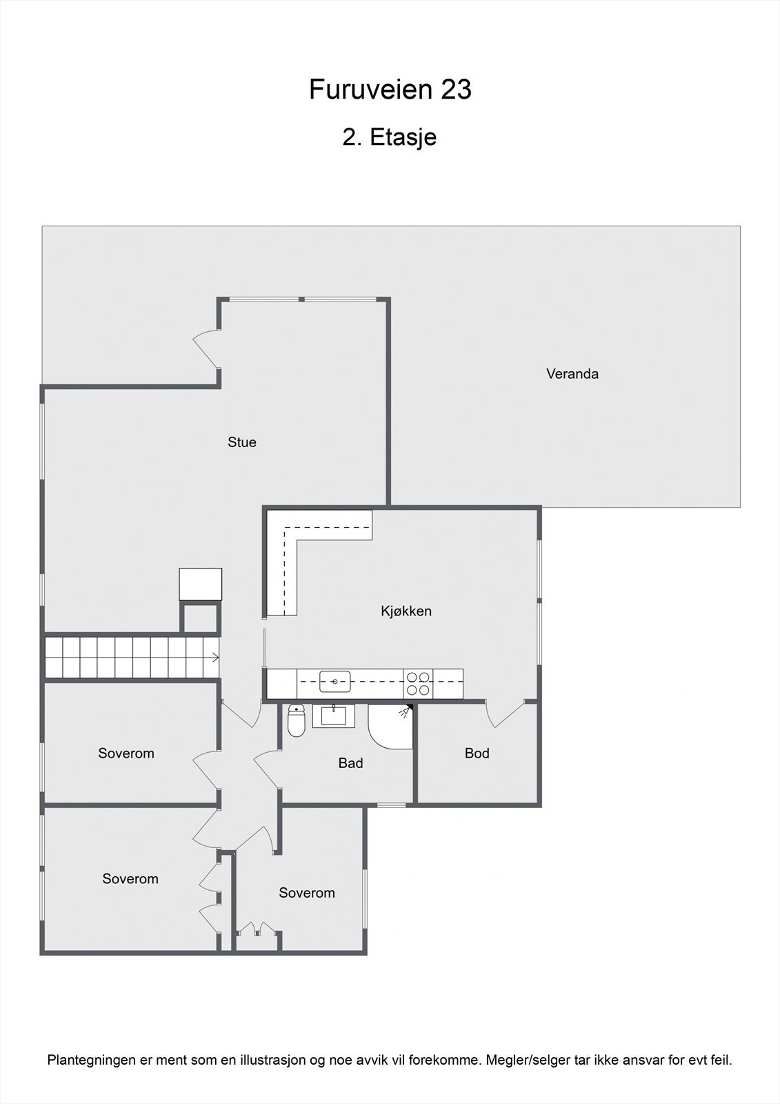 2. etasje - Plantegning Galleribilde