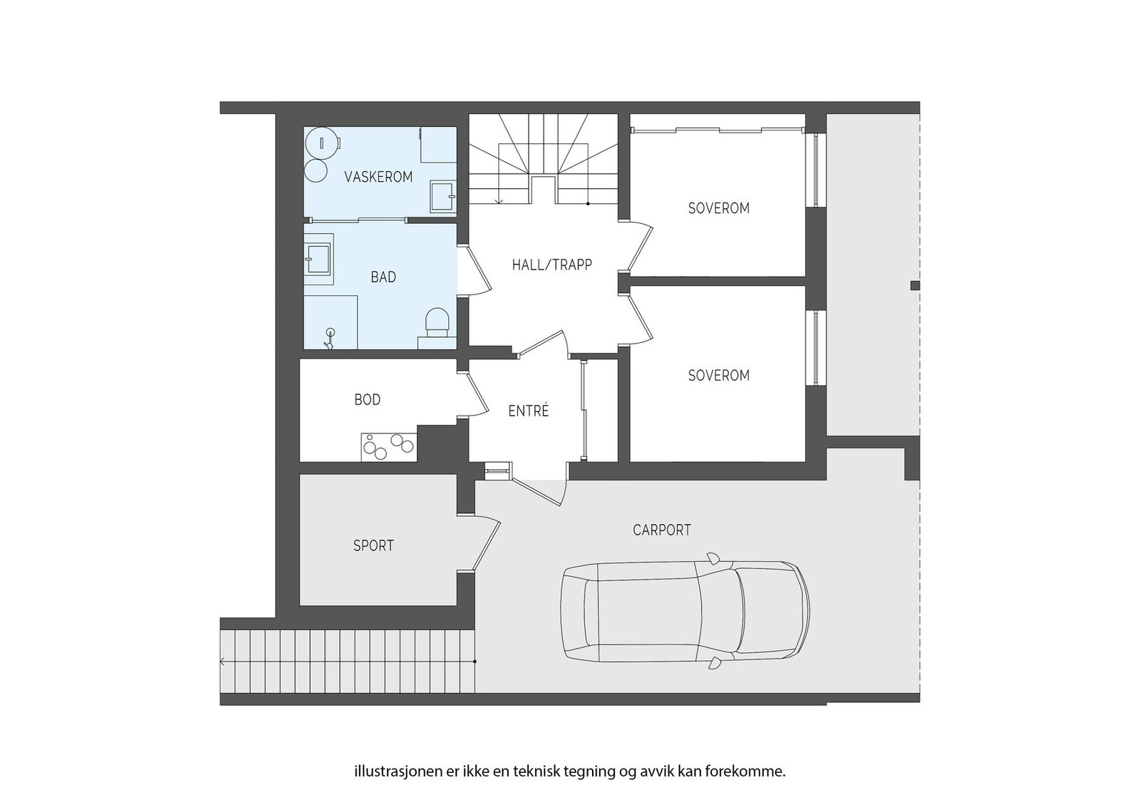 Alternativ plantegning U.etg. Galleribilde
