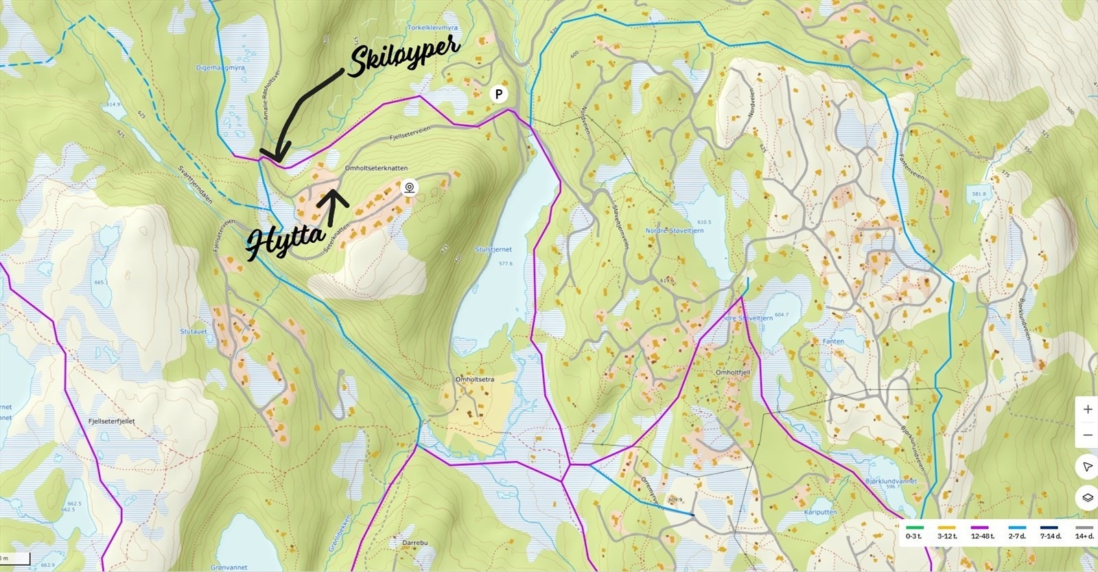Løypekart fra www.skisporet.no Galleribilde