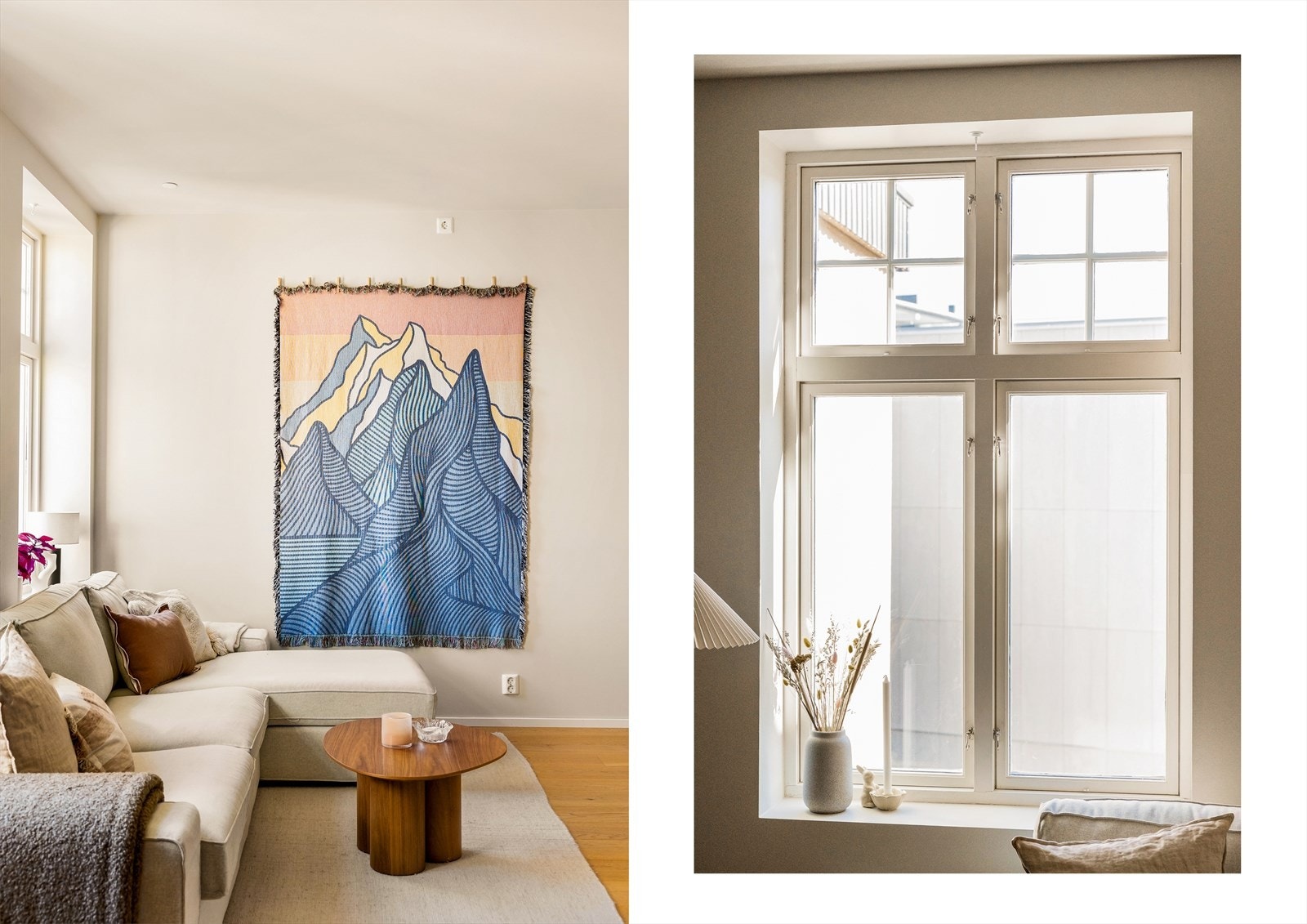 Leiligheten har malte trevinduer med 2-lags isolerglass som bevarer bygårdens klassiske uttrykk. Galleribilde