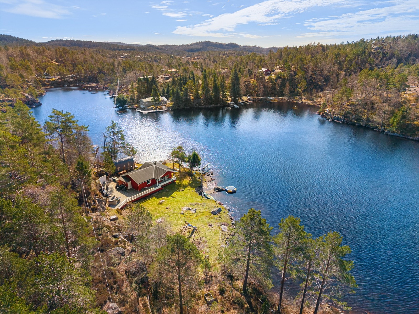 Dronebilde over området Galleribilde