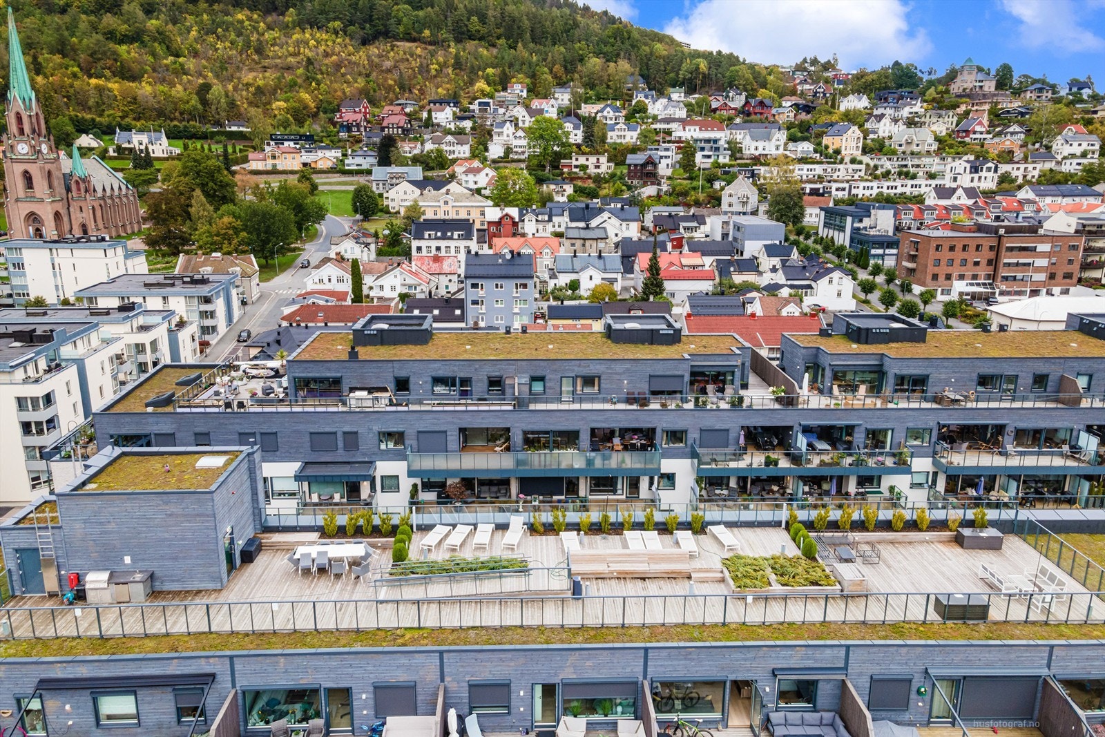 Felles takterrasse. Galleribilde