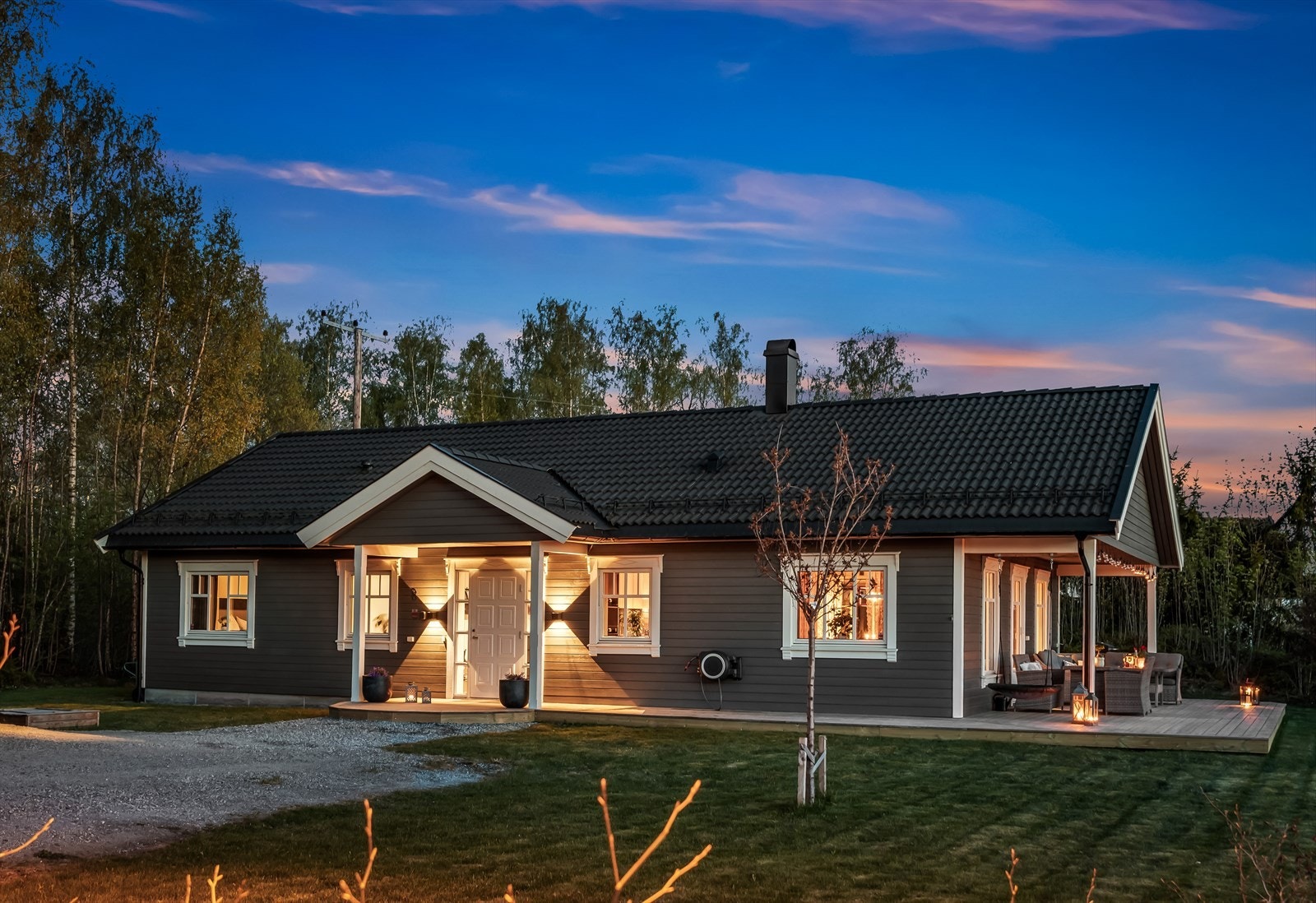 En moderne og arealeffektiv enebolig, ferdigstilt i 2019. Galleribilde
