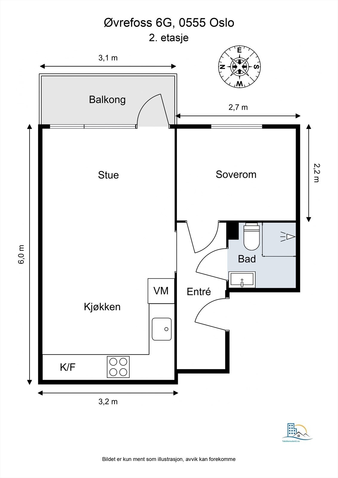 Effektiv planløsning som skiller soverommet fra de sosiale sonene. Leiligheten disponerer i tillegg to kjellerboder. Galleribilde