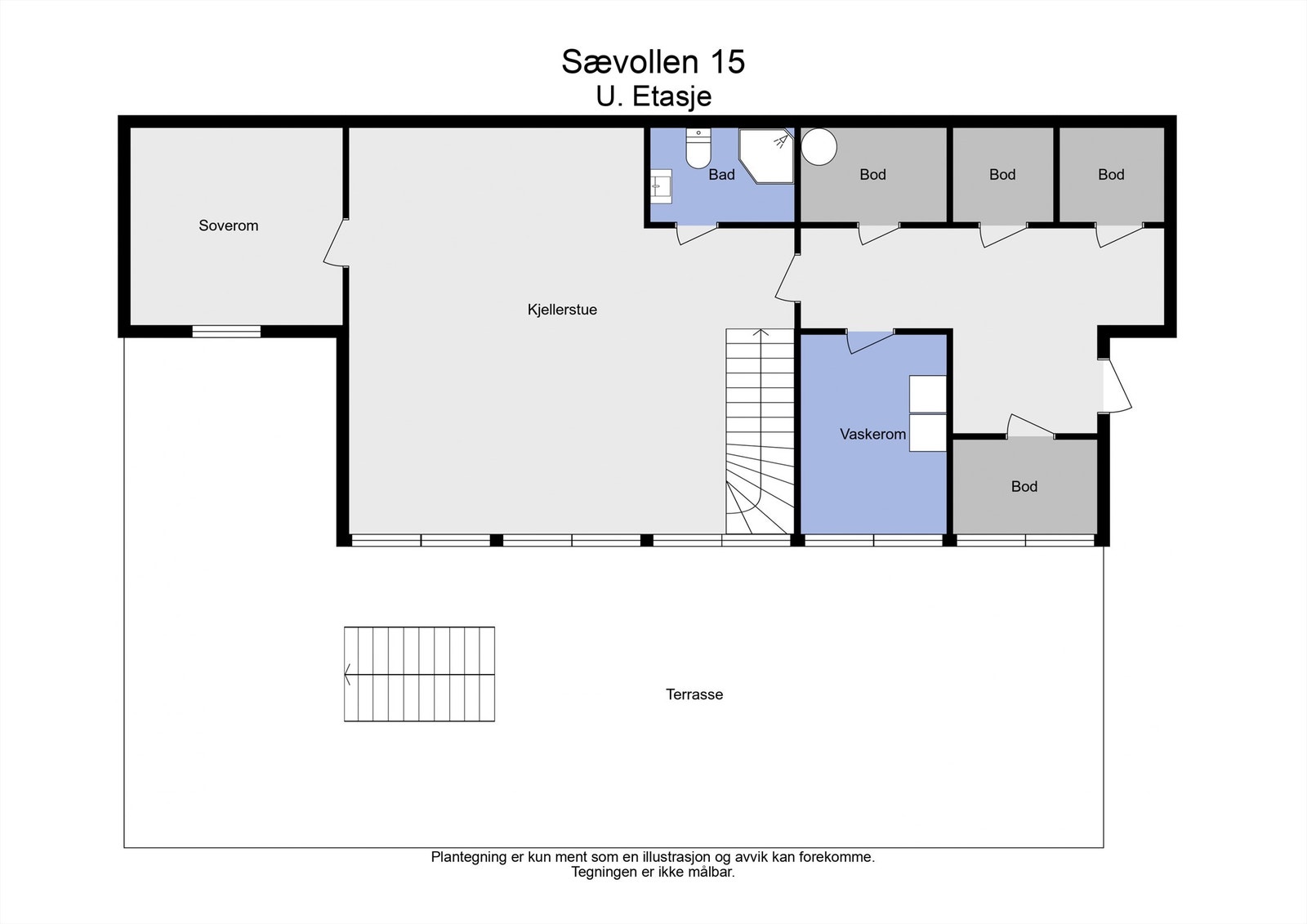 2 D plantegning underetasjen Galleribilde
