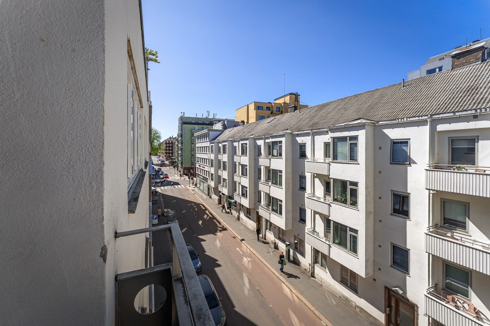 Herfra har du fint utsyn, blant annet mot Bogstadveien Galleribilde