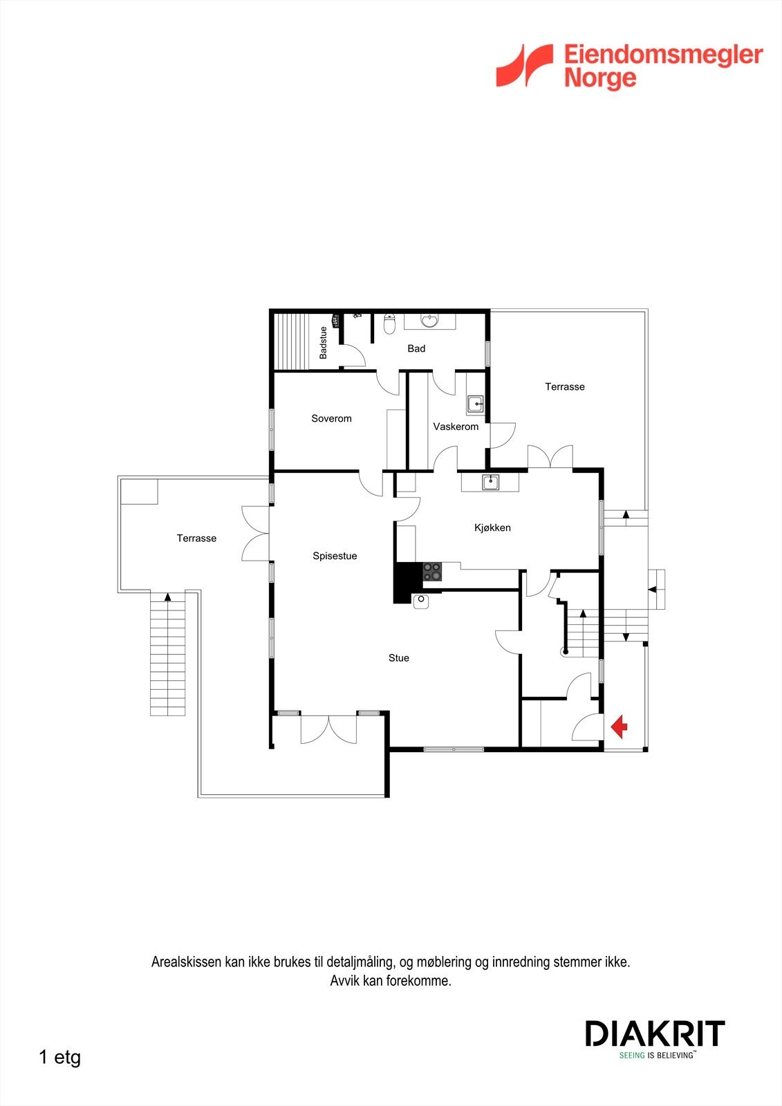 Plantegning 1. etg. Galleribilde