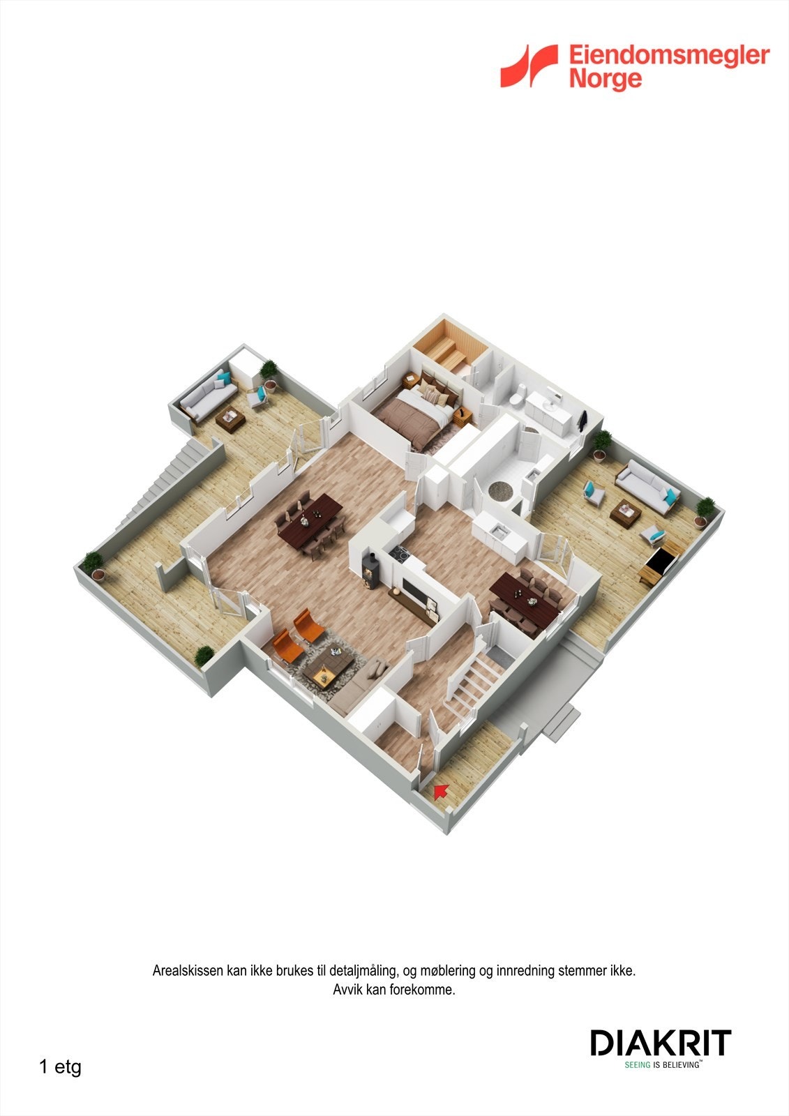 Plantegning 1. etg. Galleribilde