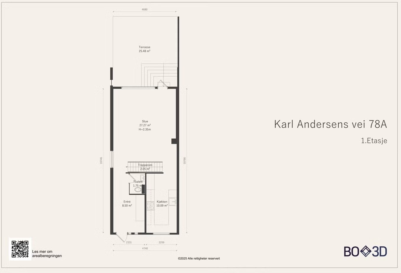 Plantegning 1. etasje Galleribilde
