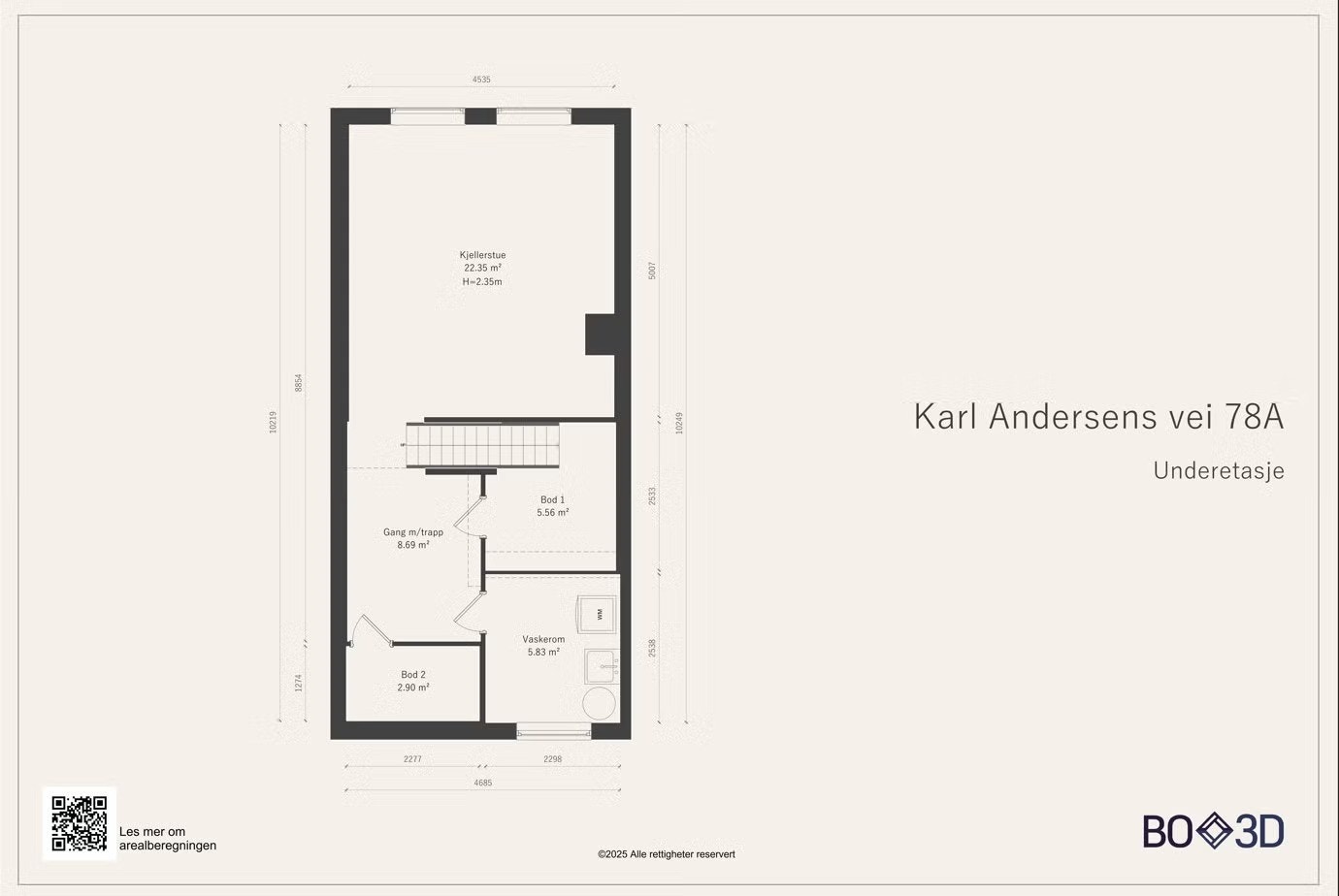 Plantegning underetasje Galleribilde