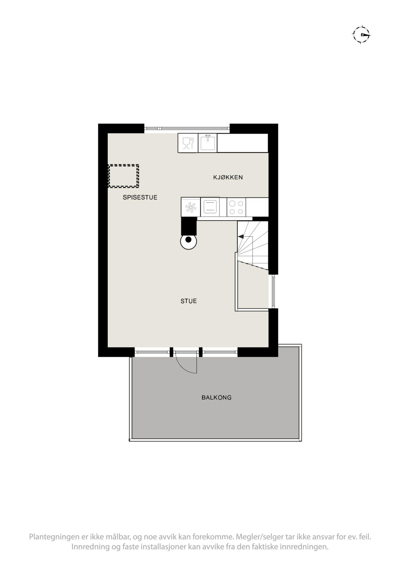 Planskisse loft. Galleribilde