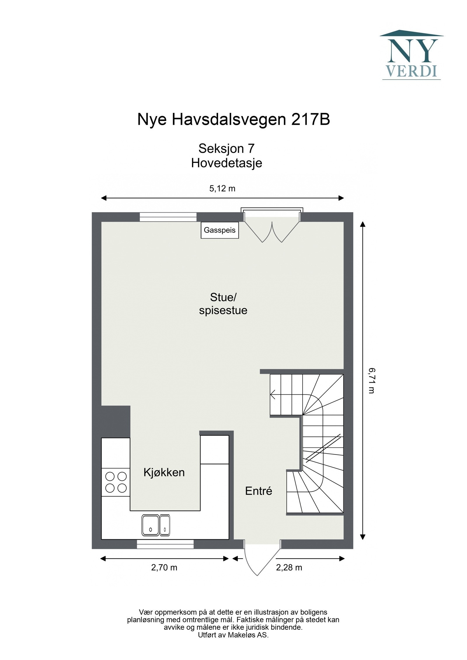 Plantegning hovedetasje - illustrasjon, avvik kan forekomme Galleribilde