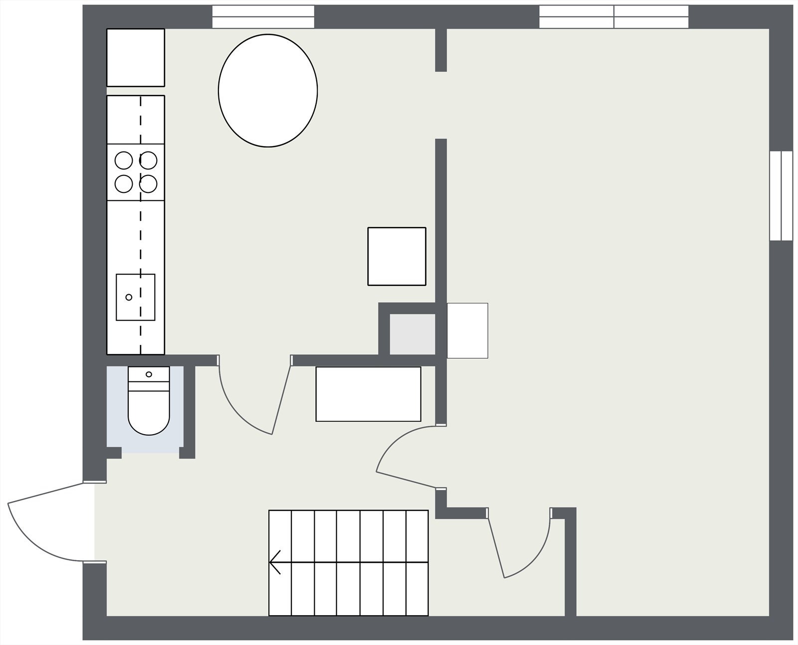 Plantegning 1.etg- Avvik vil forekomme. Galleribilde
