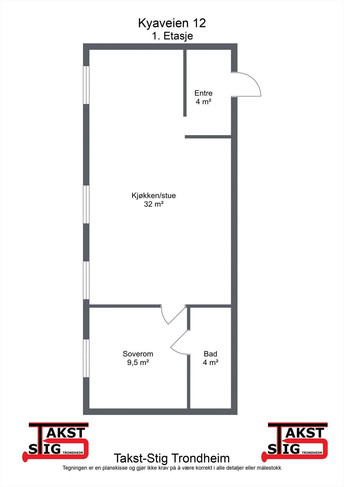 Planskisse Kyavegen 12 Galleribilde