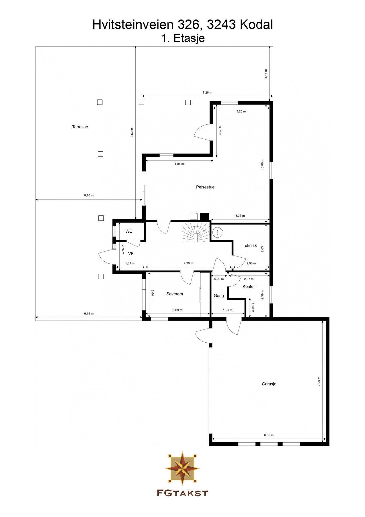 Plantegning 1.etasje Galleribilde