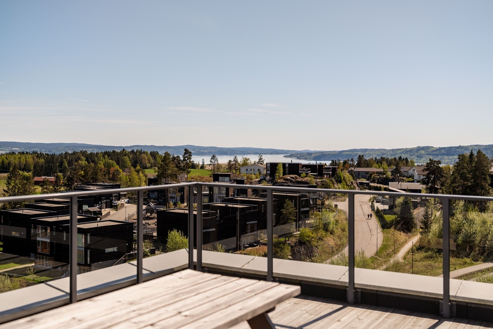 Utsikt fra felles takterrasse. Galleribilde