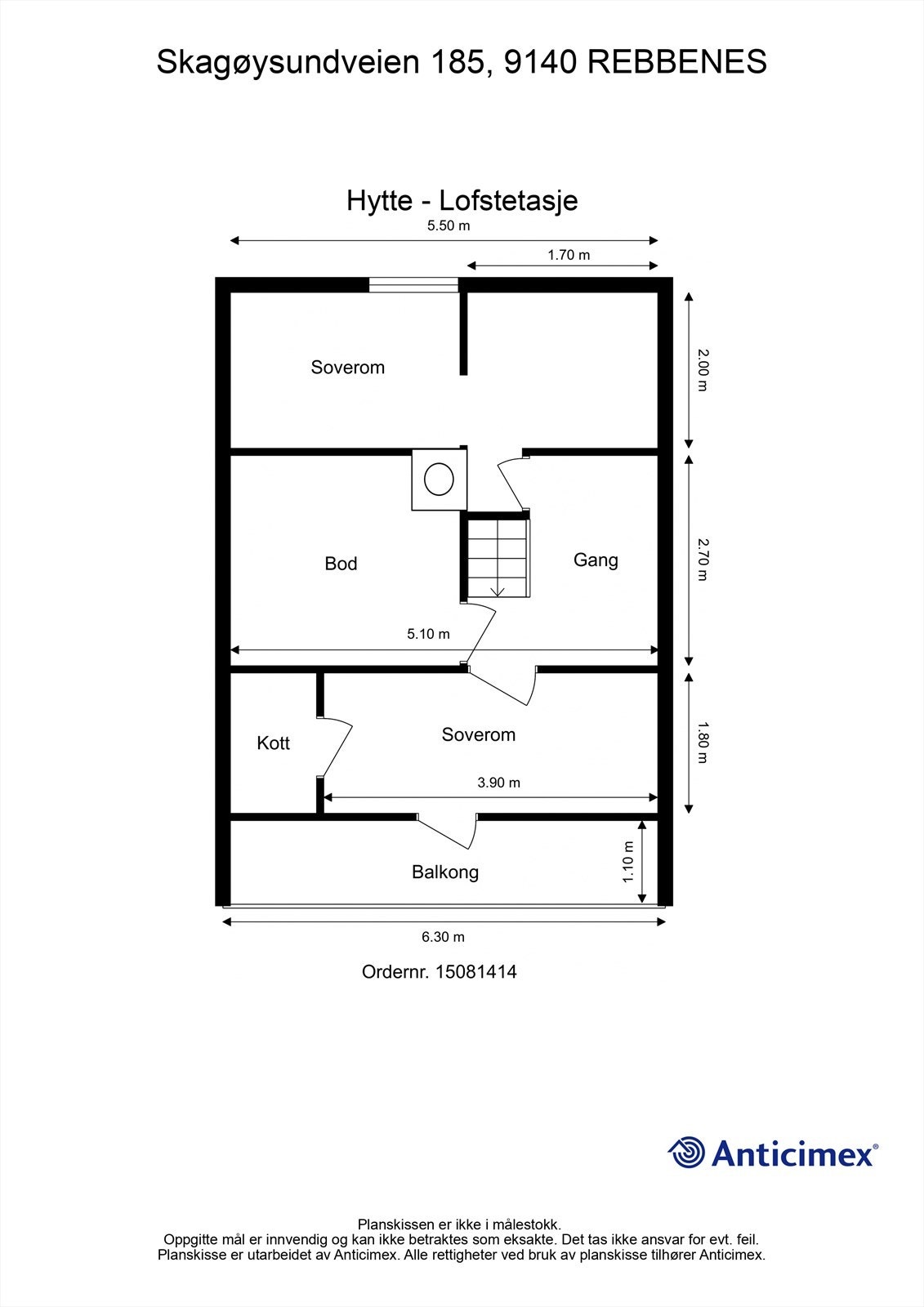 Planillustrasjon 2. etasje / loft. Galleribilde