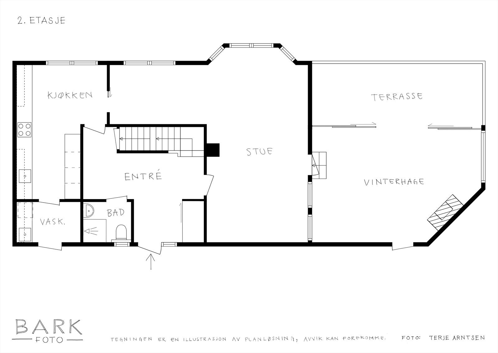 Planoversikt 1.etasje Galleribilde