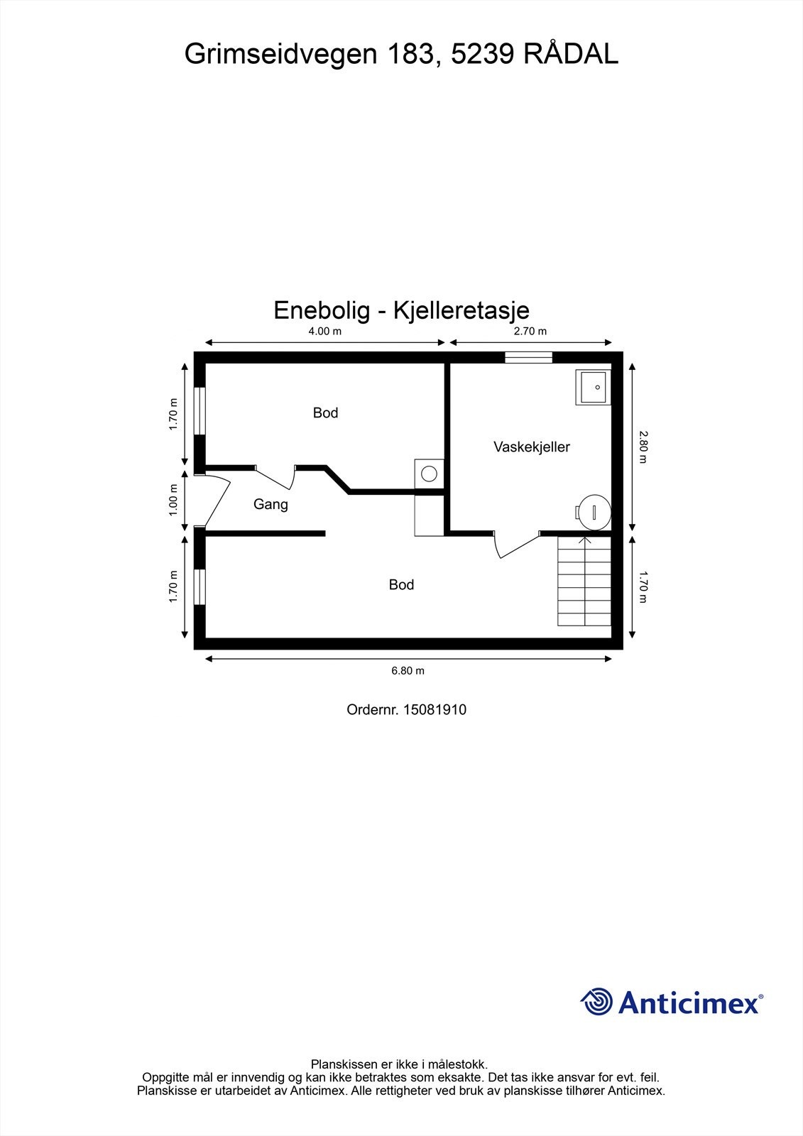 - Plantegning kjeller - Galleribilde