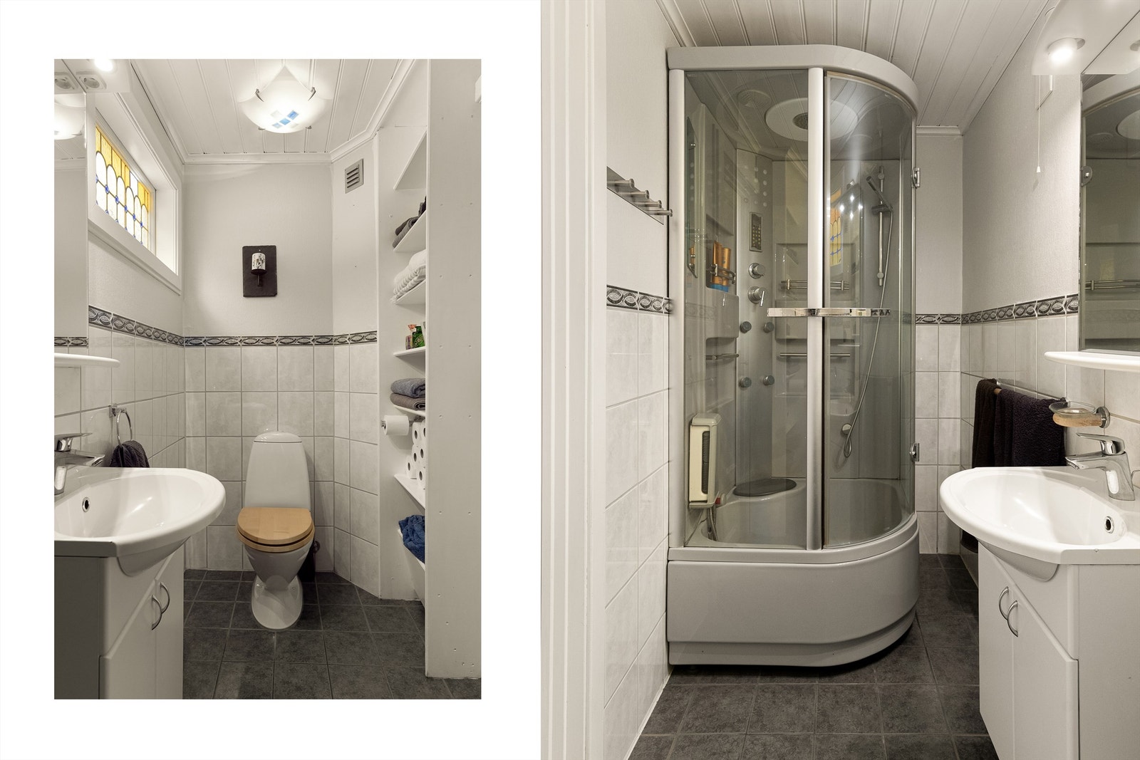 - På badet er det flislagt gulv med gulvvarme - Galleribilde