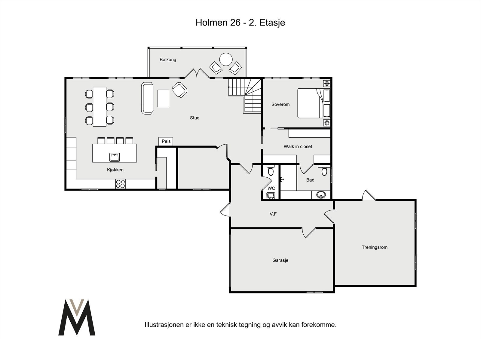 Plantegning 1.etg. Galleribilde