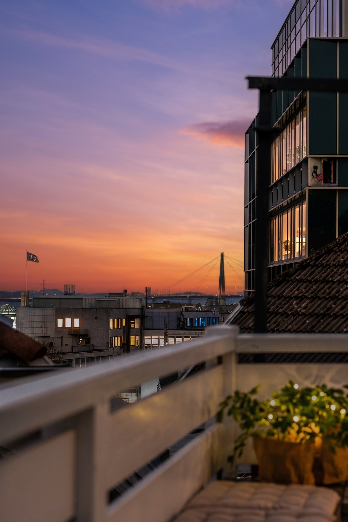 Utsikt fra terrassen. Galleribilde