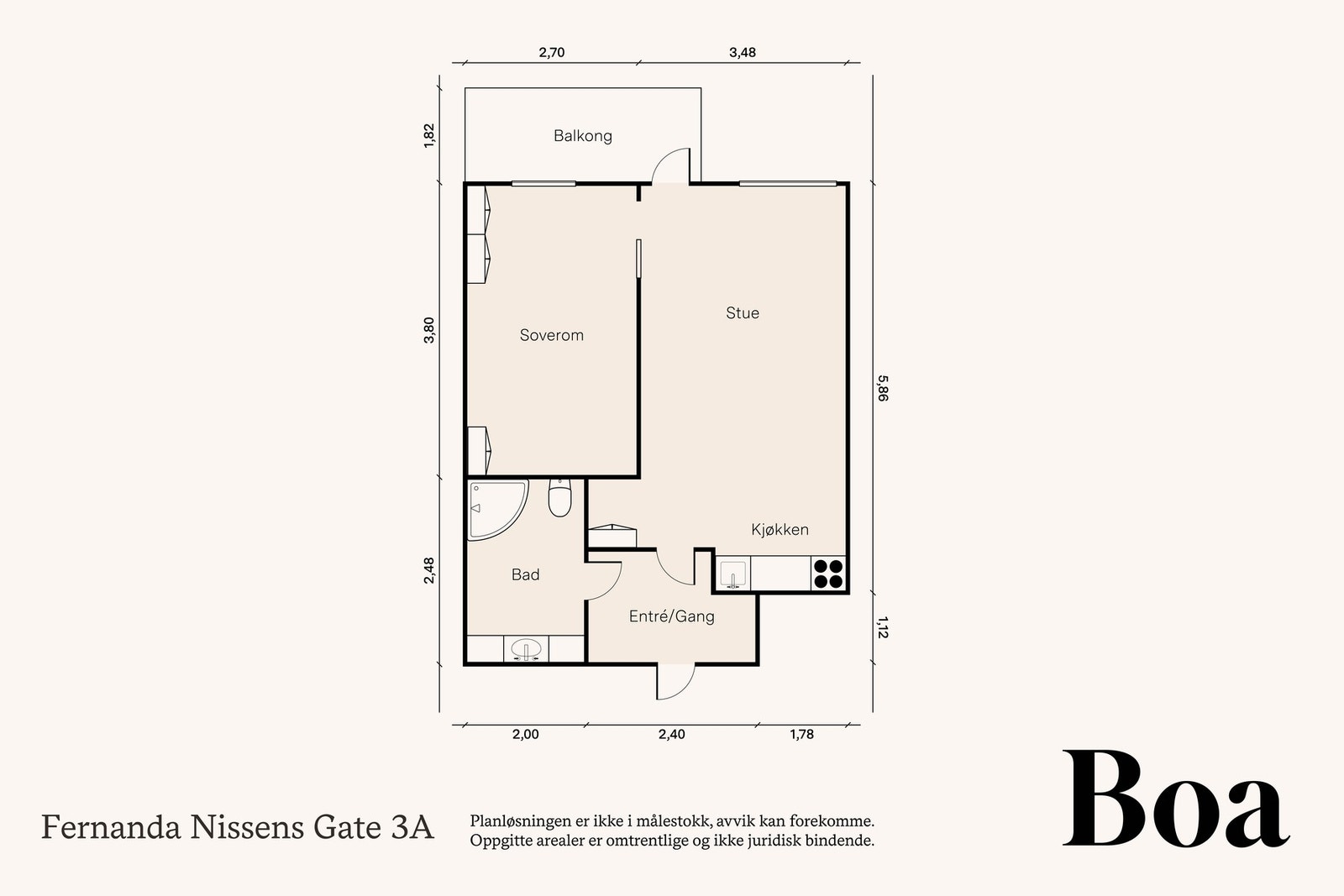 Det medfølger en kjellerbod, som antas å være ca 5 m². Galleribilde