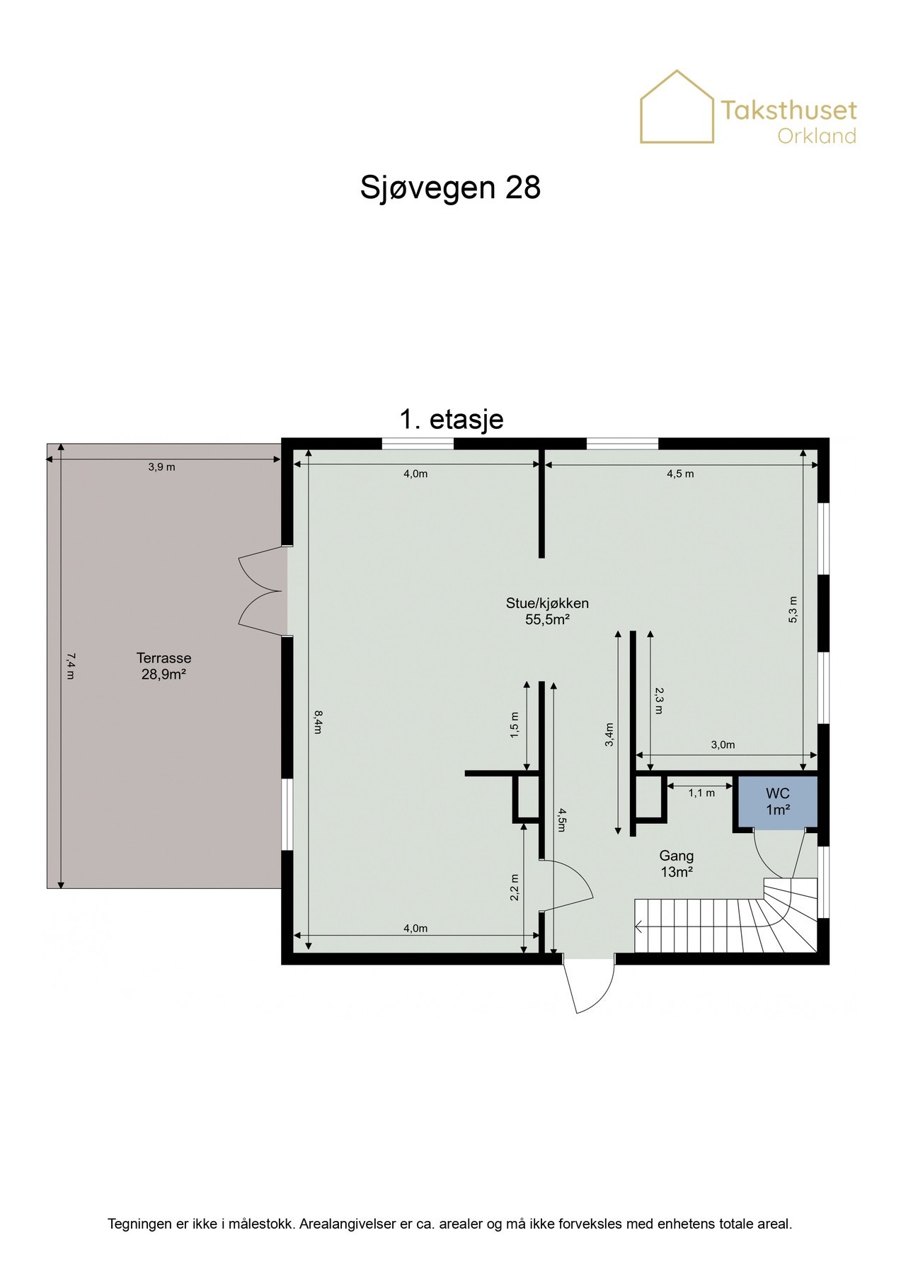 Planskisse 1. etasje Galleribilde