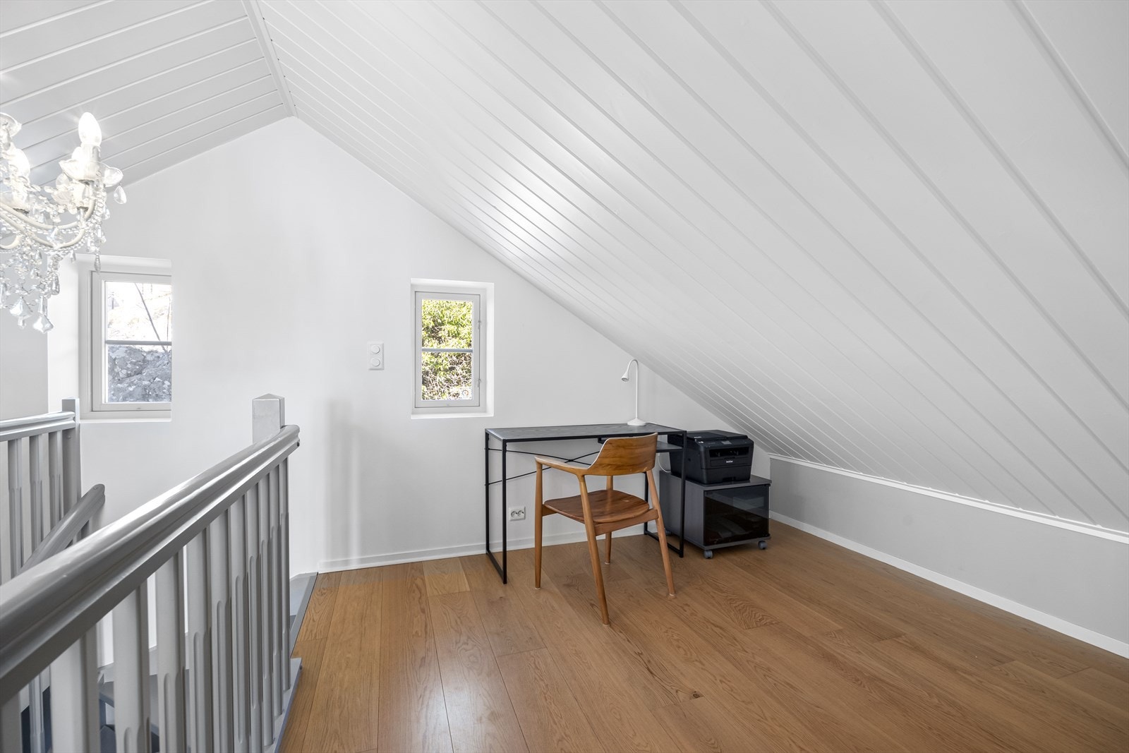 I loftsetasje er det plass til et lite kontor, eventuelt en mindre sofa og tv el. Galleribilde