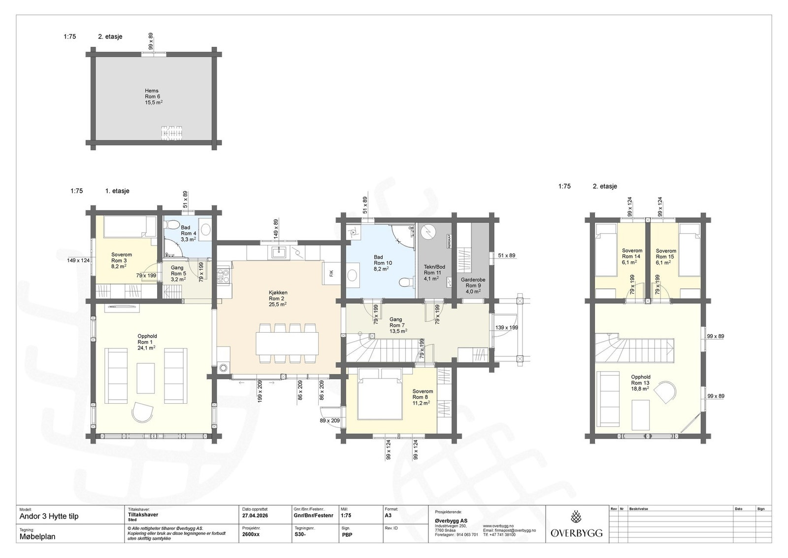 Plantegning Andor 3K Galleribilde