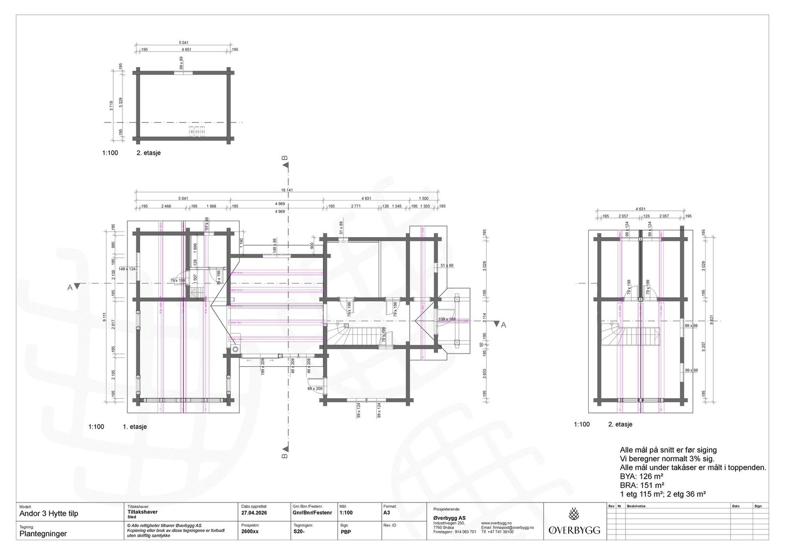 Plantegning Andor 3K Galleribilde