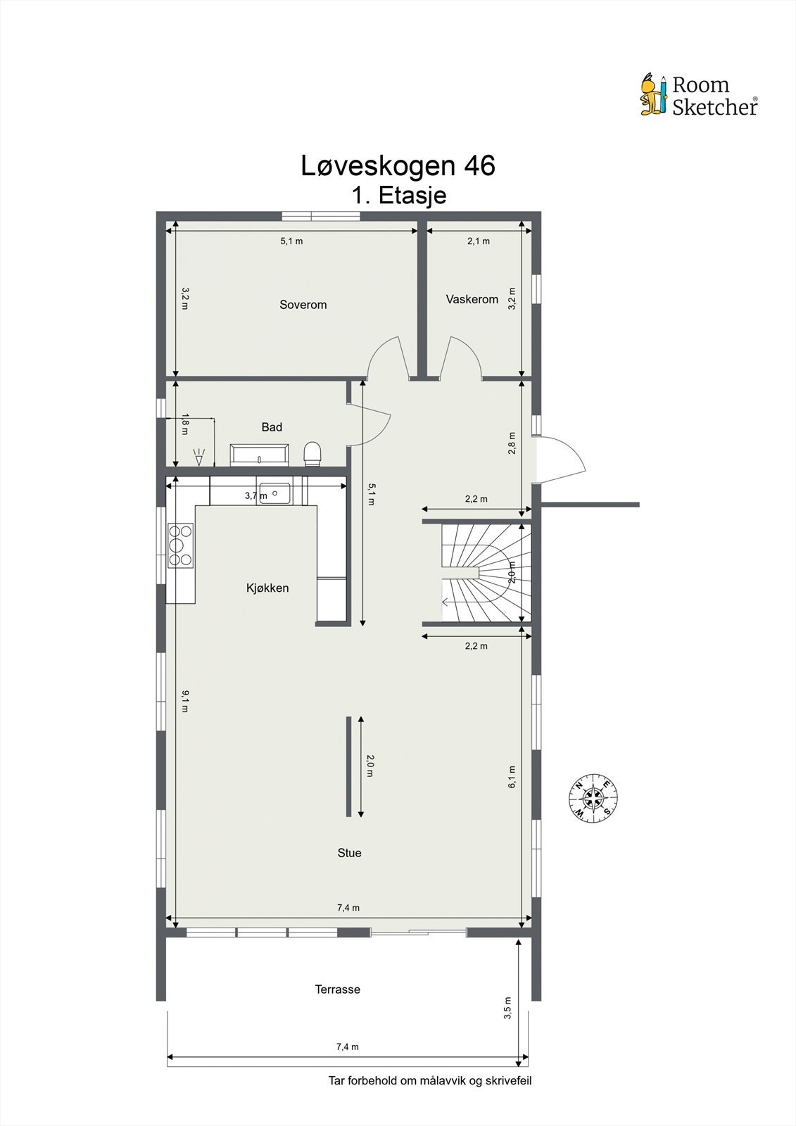 Planskisse 1.etasje Galleribilde