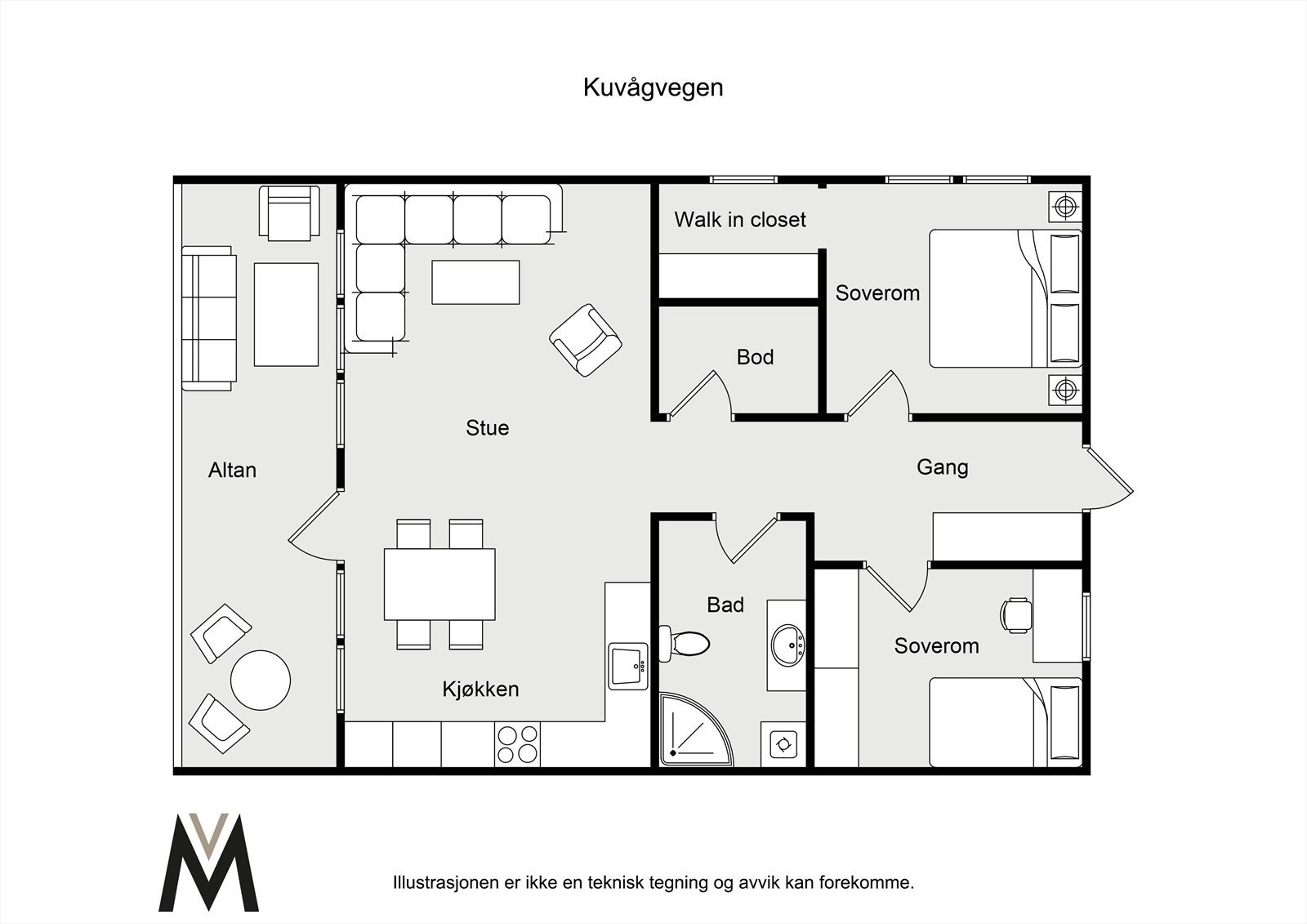 Plantegning - Kuvågvegen 123E Galleribilde