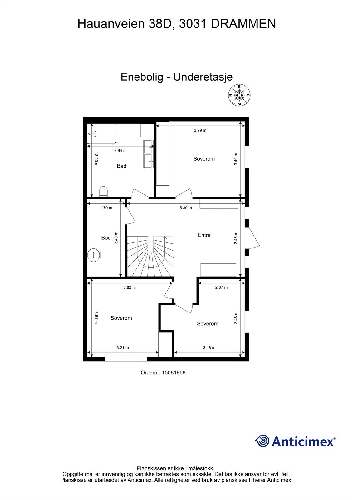 Plantegning - Underetasje Galleribilde