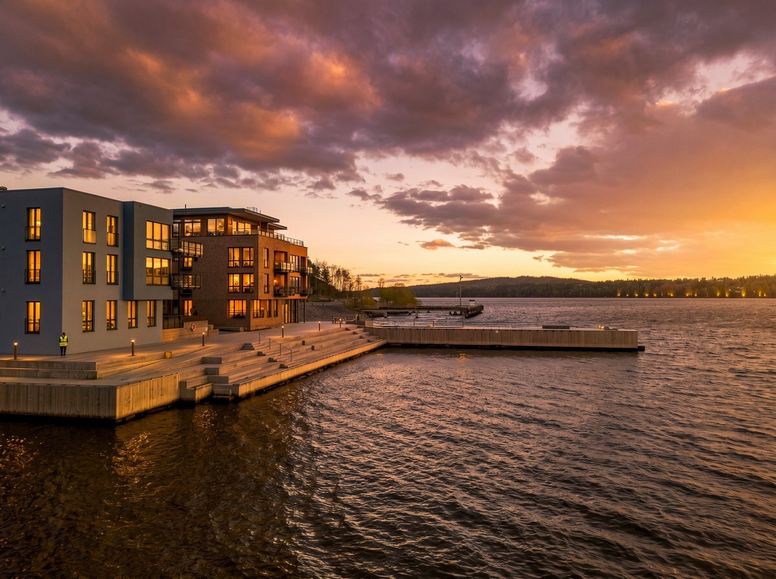 Det er enkel tilgang til den karakteristiske brygga langs Mossesundet. Galleribilde