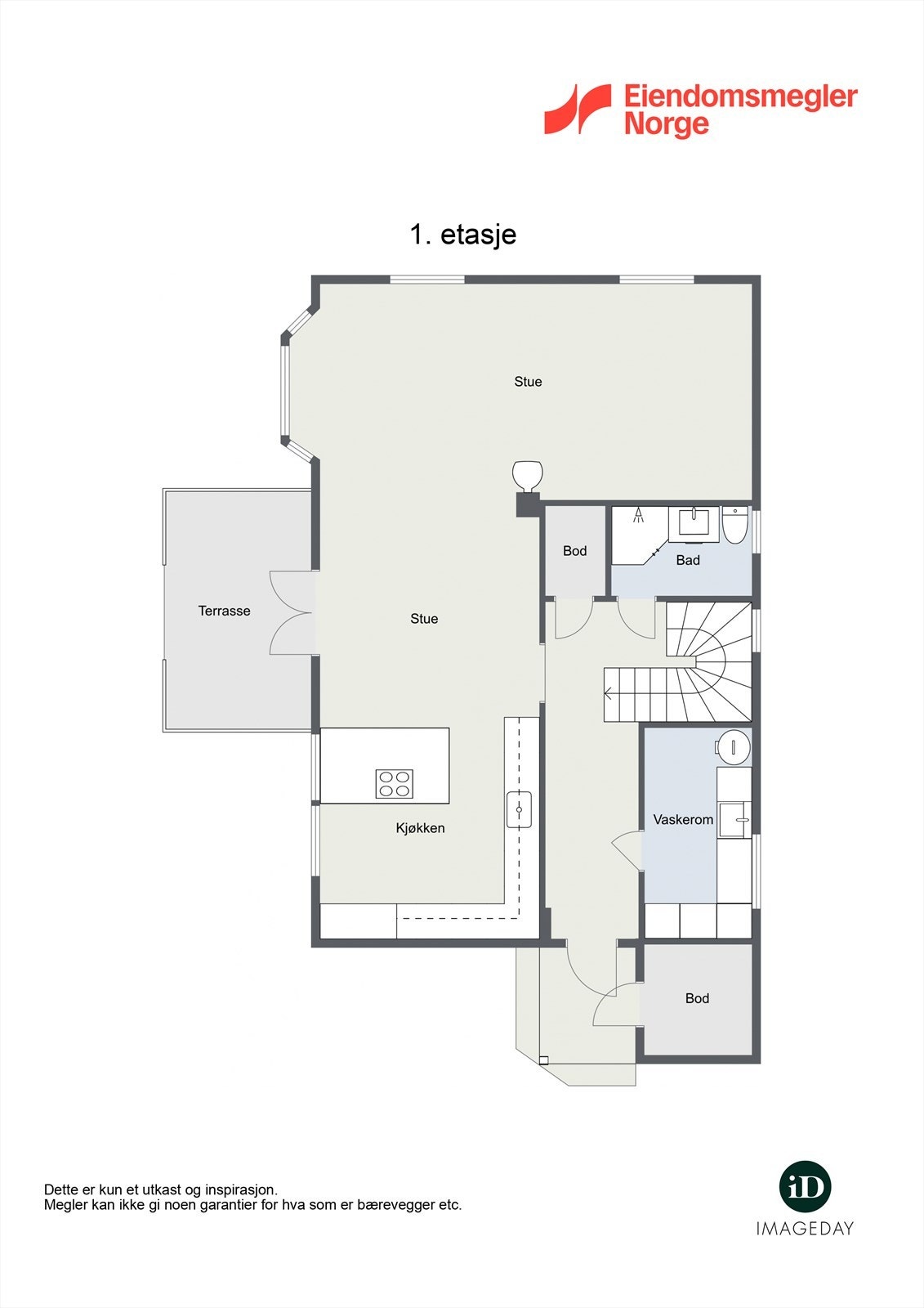 Planløsning 1. etg Galleribilde