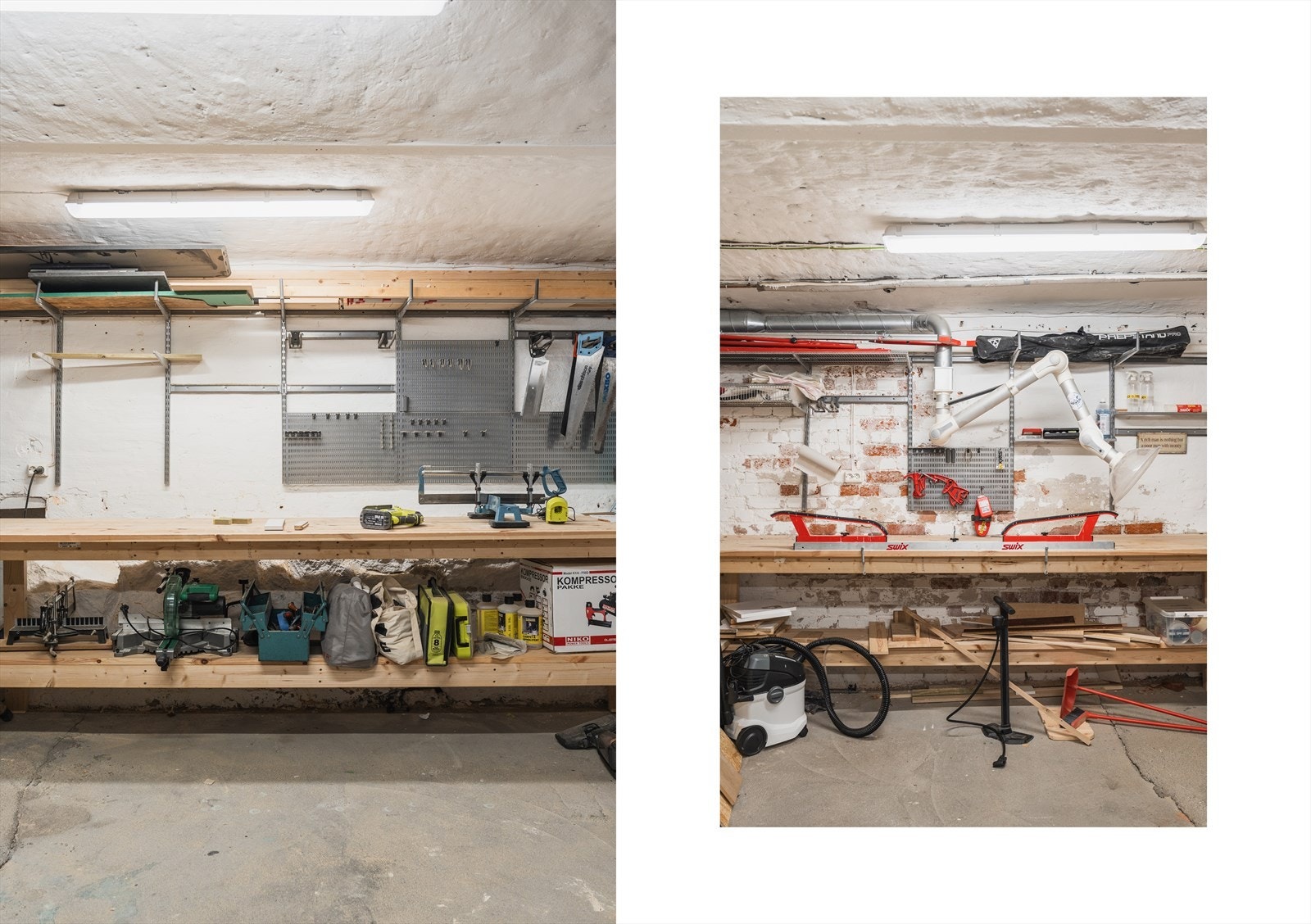 Leiligheten disponerer to boder, en i kjeller og en på loft. Borettslaget har også en egen verktøyutleieordning. Galleribilde