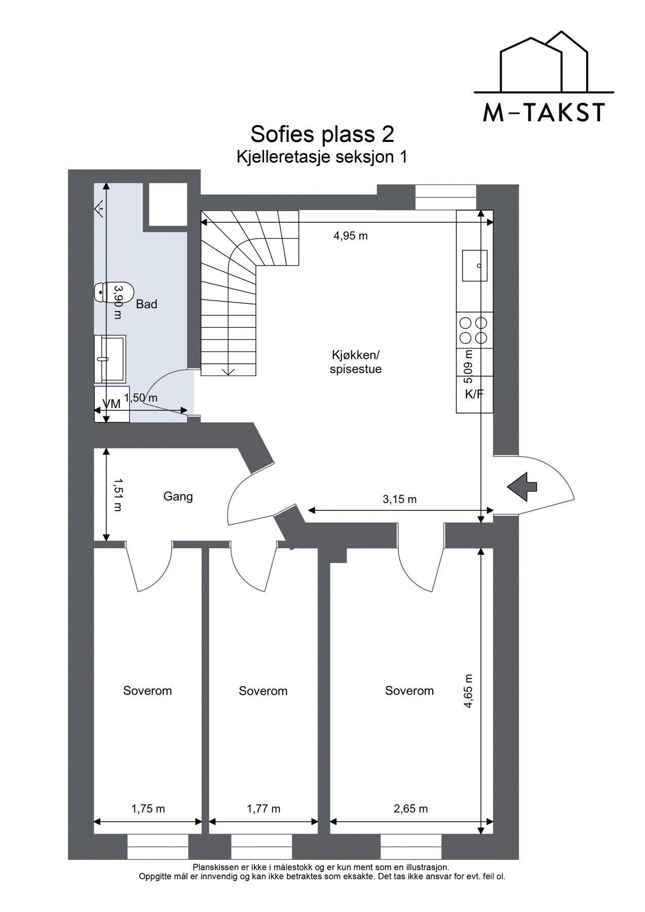 Plantegning kjelleretasje Galleribilde